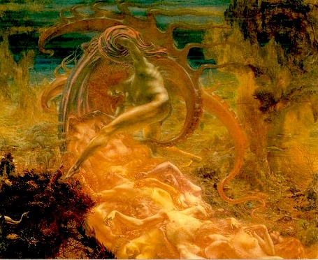 Satan painted by Jean Melville, a very Fin de Siècle version!