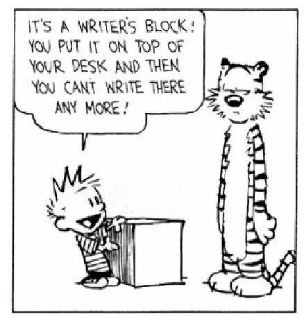 Cartoon on writer's block